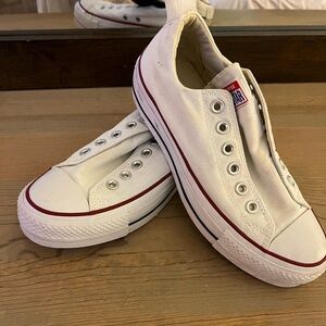 White slip on converse